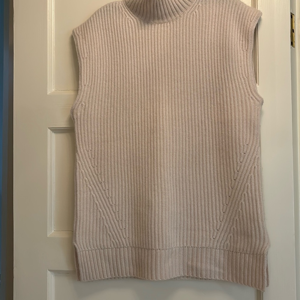 J. Crew Cashmere sleeveless turtleneck tunic